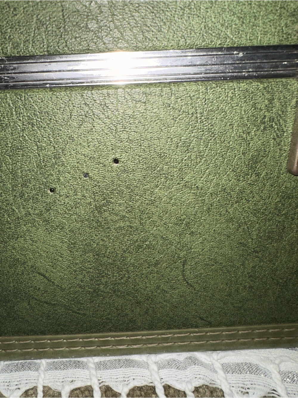 Vintage Green Train Cosmetic Case GUC - Picture 7 of 16